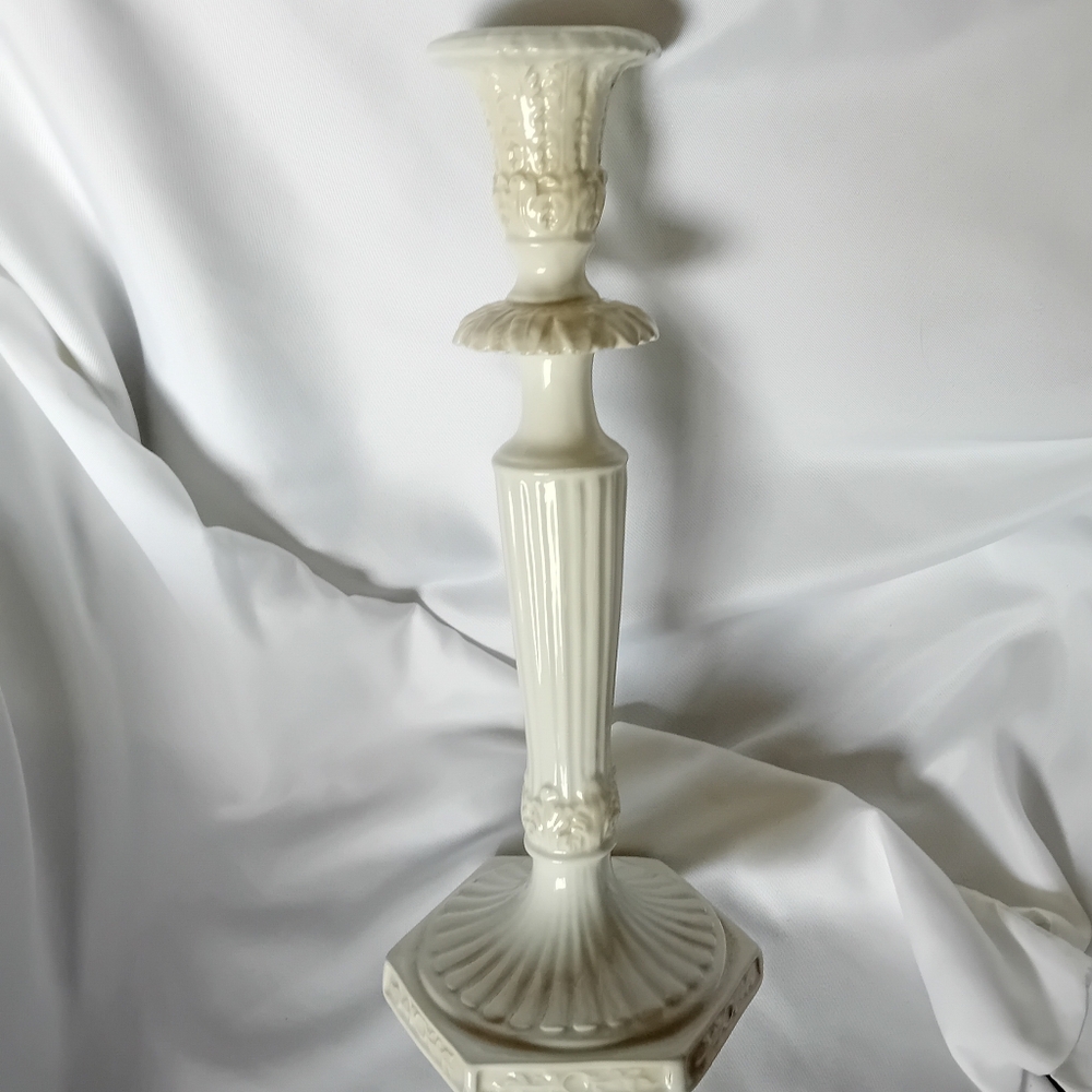 Elegant Lenox Cream Ceramic Candle Holder 13.5"